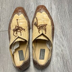 Men's Tan and Brown Alligator Shoes